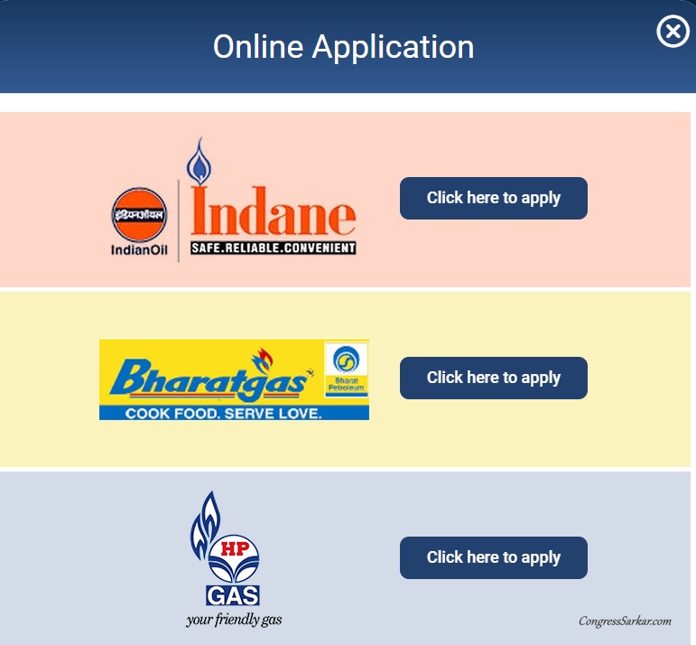 Application form of Ujjwala Yojana